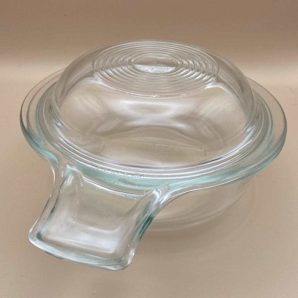 Vintage PYREX Clear Glass Grab it Bowl 601-B & Matching Lid 601-C